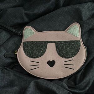 Cat Face Clutch with Sunglasses by Betsey Johnson